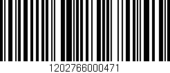 Código de barras (EAN, GTIN, SKU, ISBN): '1202766000471'
