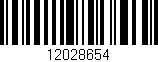 Código de barras (EAN, GTIN, SKU, ISBN): '12028654'