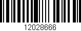 Código de barras (EAN, GTIN, SKU, ISBN): '12028666'
