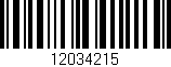 Código de barras (EAN, GTIN, SKU, ISBN): '12034215'