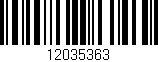 Código de barras (EAN, GTIN, SKU, ISBN): '12035363'