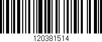 Código de barras (EAN, GTIN, SKU, ISBN): '120381514'