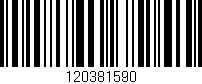 Código de barras (EAN, GTIN, SKU, ISBN): '120381590'
