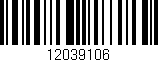 Código de barras (EAN, GTIN, SKU, ISBN): '12039106'