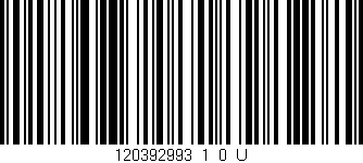 Código de barras (EAN, GTIN, SKU, ISBN): '120392993_1_0_U'