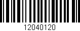 Código de barras (EAN, GTIN, SKU, ISBN): '12040120'