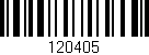 Código de barras (EAN, GTIN, SKU, ISBN): '120405'