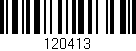 Código de barras (EAN, GTIN, SKU, ISBN): '120413'