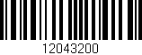 Código de barras (EAN, GTIN, SKU, ISBN): '12043200'