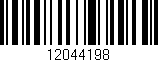 Código de barras (EAN, GTIN, SKU, ISBN): '12044198'