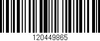 Código de barras (EAN, GTIN, SKU, ISBN): '120449865'