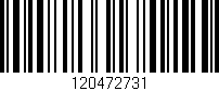 Código de barras (EAN, GTIN, SKU, ISBN): '120472731'