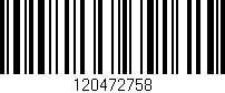 Código de barras (EAN, GTIN, SKU, ISBN): '120472758'