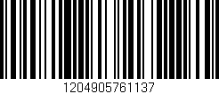 Código de barras (EAN, GTIN, SKU, ISBN): '1204905761137'