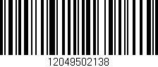 Código de barras (EAN, GTIN, SKU, ISBN): '12049502138'