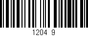 Código de barras (EAN, GTIN, SKU, ISBN): '1204/9'