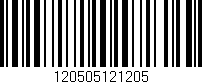 Código de barras (EAN, GTIN, SKU, ISBN): '120505121205'