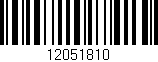 Código de barras (EAN, GTIN, SKU, ISBN): '12051810'