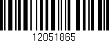 Código de barras (EAN, GTIN, SKU, ISBN): '12051865'