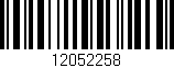 Código de barras (EAN, GTIN, SKU, ISBN): '12052258'