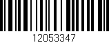 Código de barras (EAN, GTIN, SKU, ISBN): '12053347'