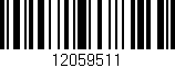 Código de barras (EAN, GTIN, SKU, ISBN): '12059511'