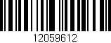 Código de barras (EAN, GTIN, SKU, ISBN): '12059612'