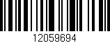 Código de barras (EAN, GTIN, SKU, ISBN): '12059694'