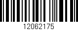 Código de barras (EAN, GTIN, SKU, ISBN): '12062175'