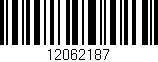 Código de barras (EAN, GTIN, SKU, ISBN): '12062187'