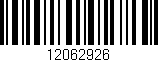 Código de barras (EAN, GTIN, SKU, ISBN): '12062926'