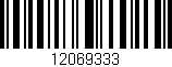 Código de barras (EAN, GTIN, SKU, ISBN): '12069333'