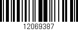 Código de barras (EAN, GTIN, SKU, ISBN): '12069387'