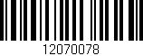 Código de barras (EAN, GTIN, SKU, ISBN): '12070078'
