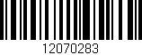 Código de barras (EAN, GTIN, SKU, ISBN): '12070283'