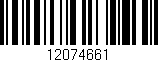 Código de barras (EAN, GTIN, SKU, ISBN): '12074661'