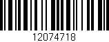 Código de barras (EAN, GTIN, SKU, ISBN): '12074718'