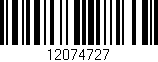 Código de barras (EAN, GTIN, SKU, ISBN): '12074727'