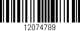 Código de barras (EAN, GTIN, SKU, ISBN): '12074789'