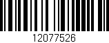Código de barras (EAN, GTIN, SKU, ISBN): '12077526'