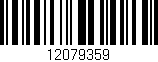Código de barras (EAN, GTIN, SKU, ISBN): '12079359'