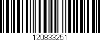 Código de barras (EAN, GTIN, SKU, ISBN): '120833251'