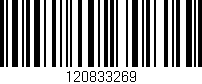 Código de barras (EAN, GTIN, SKU, ISBN): '120833269'