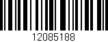 Código de barras (EAN, GTIN, SKU, ISBN): '12085188'