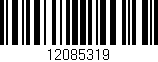 Código de barras (EAN, GTIN, SKU, ISBN): '12085319'