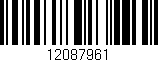Código de barras (EAN, GTIN, SKU, ISBN): '12087961'