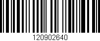 Código de barras (EAN, GTIN, SKU, ISBN): '120902640'