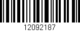 Código de barras (EAN, GTIN, SKU, ISBN): '12092187'