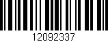 Código de barras (EAN, GTIN, SKU, ISBN): '12092337'