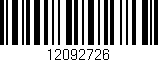 Código de barras (EAN, GTIN, SKU, ISBN): '12092726'
